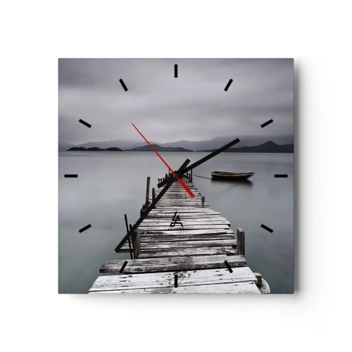 Wandklok - Klok - Je kunt morgen gaan - 30x30 cm