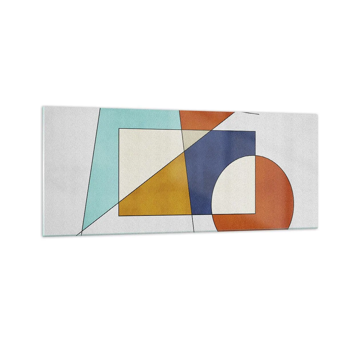 Schilderen op glas - Abstractie: modernistisch plezier - 100x40 cm