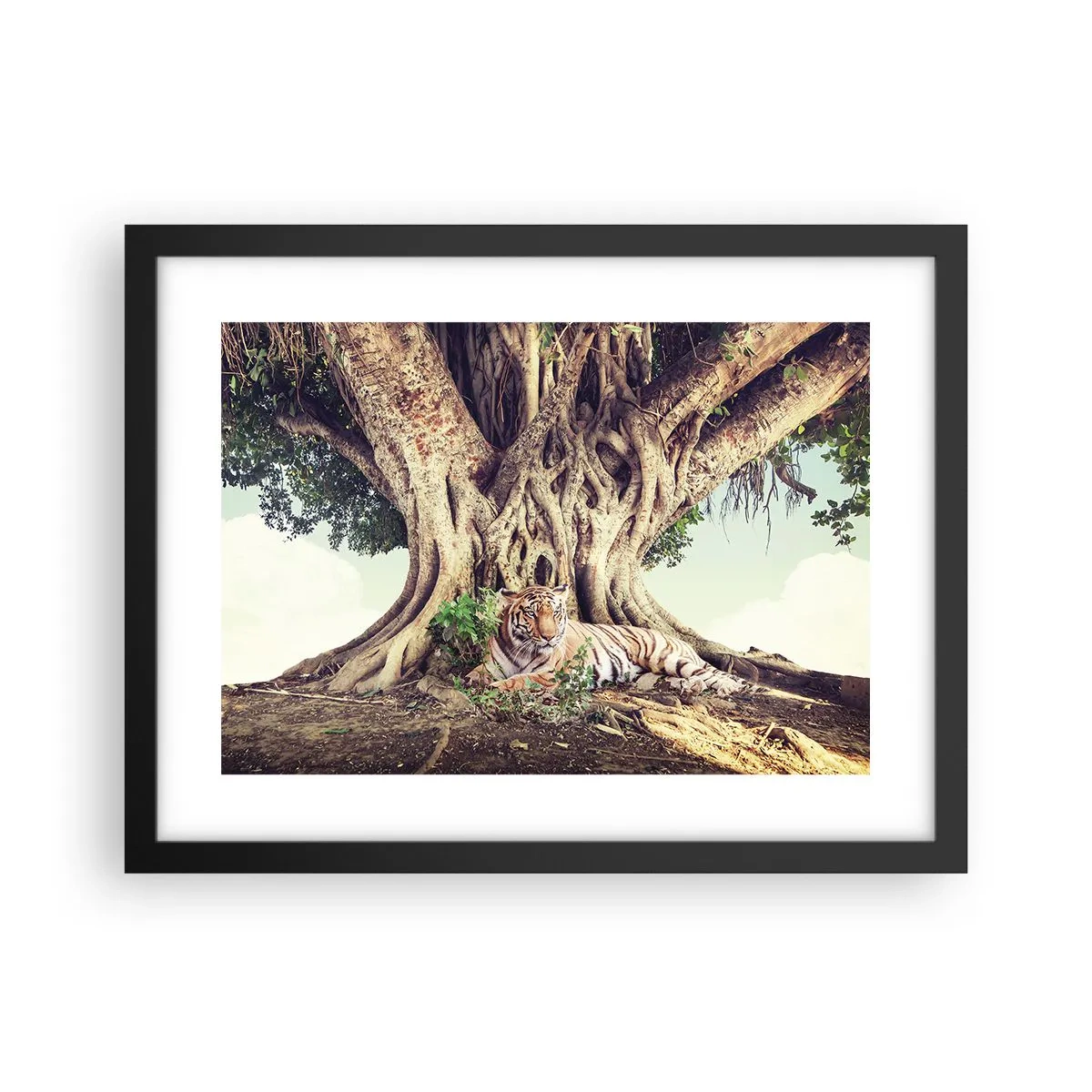 Poster in een zwarte lijst - Uitzicht vanuit het boek Genesis - 40x30 cm