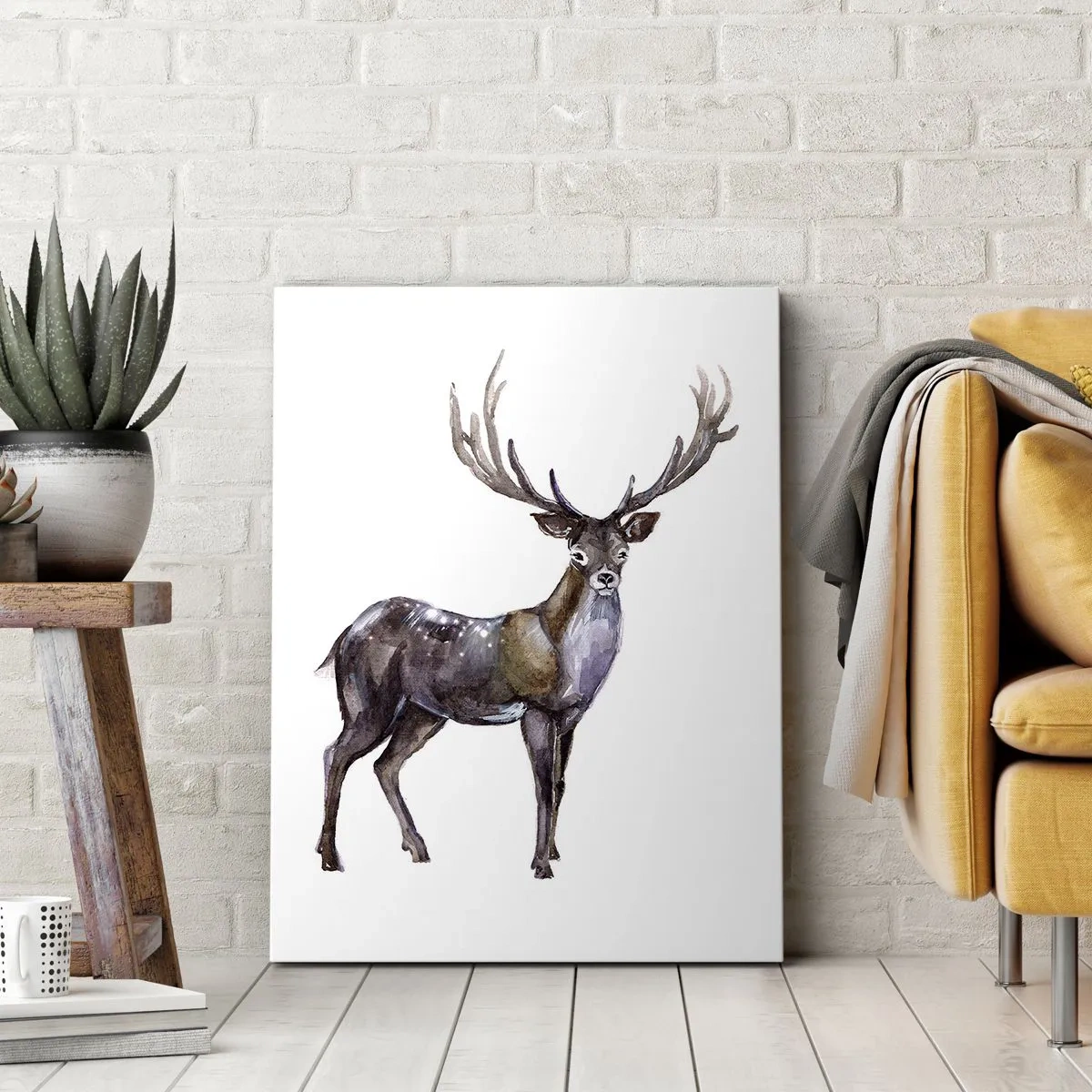 Schilderen op canvas - Koning van het noordelijke bos - 80x120 cm