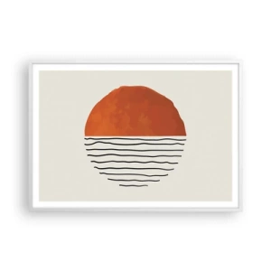 Poster in een witte lijst - In het Japanse klimaat - 100x70 cm