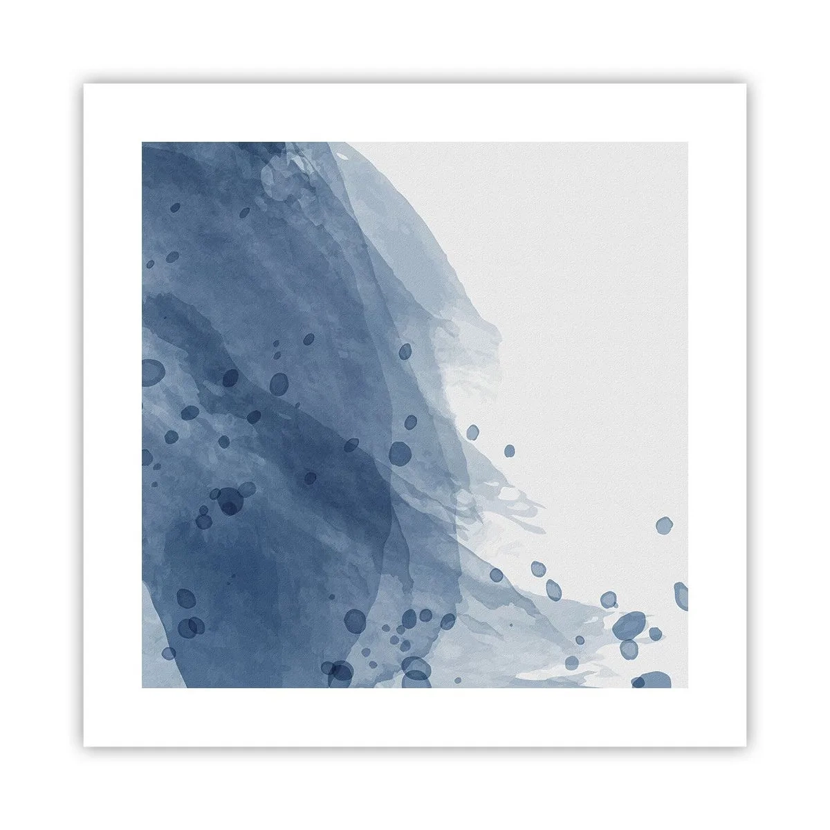 Poster - Blauwe tule - 40x40 cm