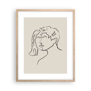 Een poster in een licht eiken lijst - En er ontstond eenheid - 40x50 cm