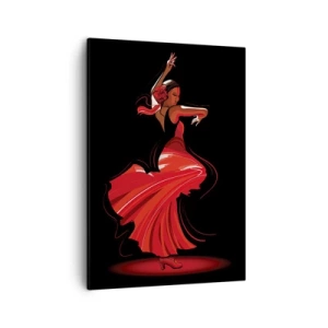Schilderen op canvas - De vurige geest van flamenco - 50x70 cm