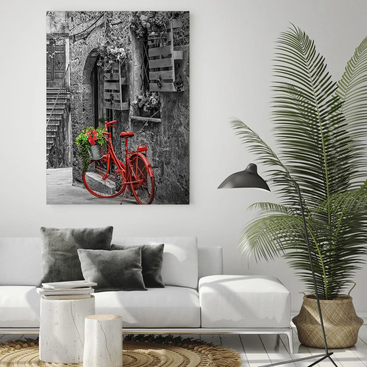 Schilderen op glas - Toscaanse steeg - 50x70 cm
