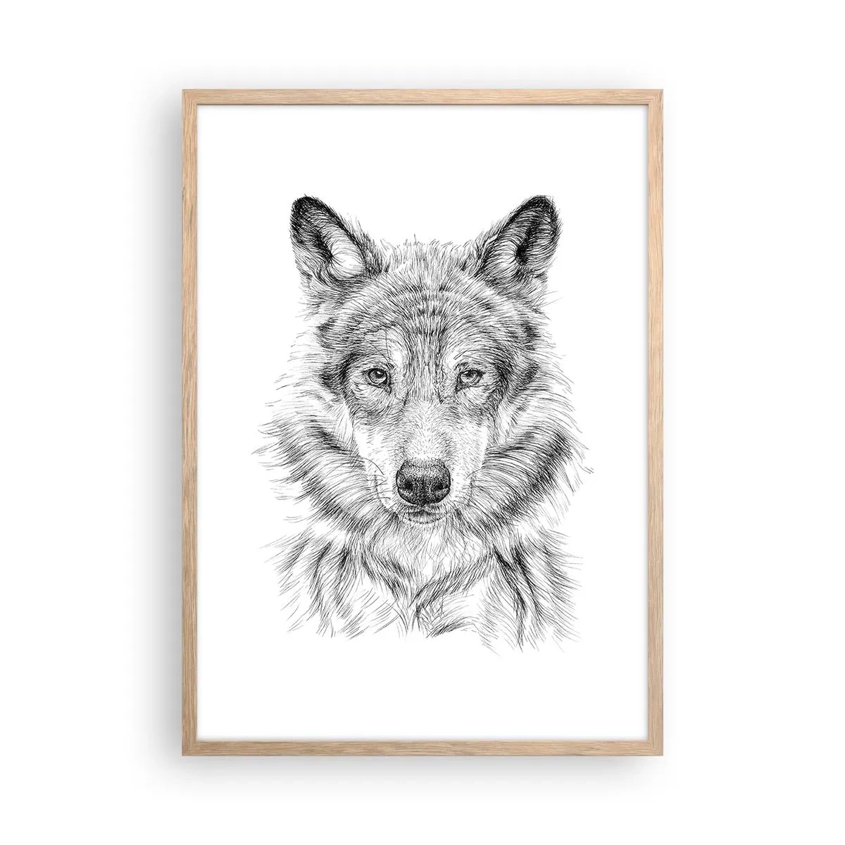 Een poster in een licht eiken lijst - Een geboren leider - 50x70 cm