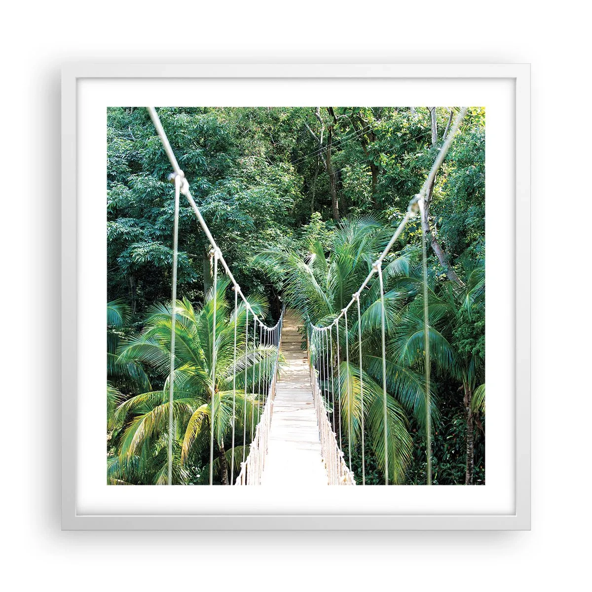 Poster in een witte lijst - Welkom in de jungle! - 50x50 cm