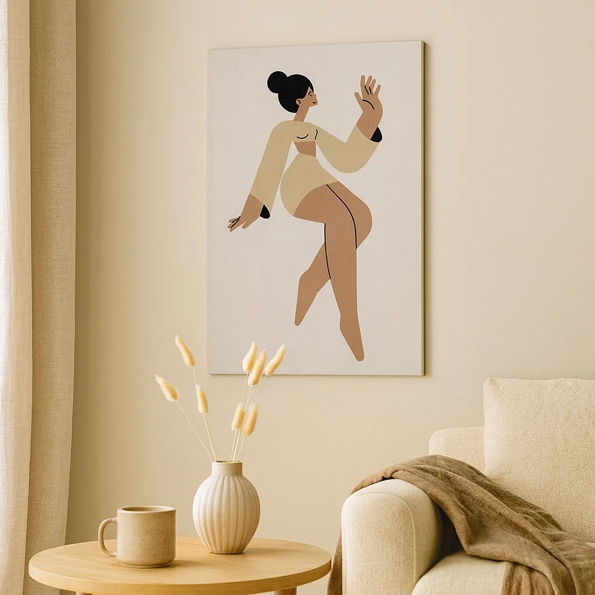 Schilderen op canvas - Een sierlijke vorm - 50x70 cm