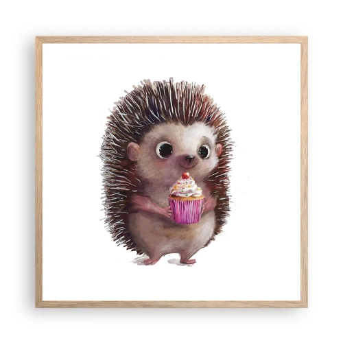 Een poster in een licht eiken lijst - De vakantie is elke dag - 60x60 cm