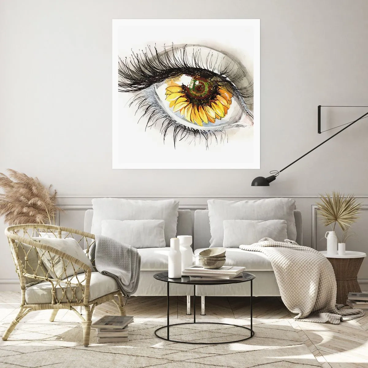 Poster - Een look zo warm als de zomer - 50x50 cm