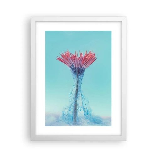 Poster in een witte lijst - In een verkwikkende omhelzing - 30x40 cm