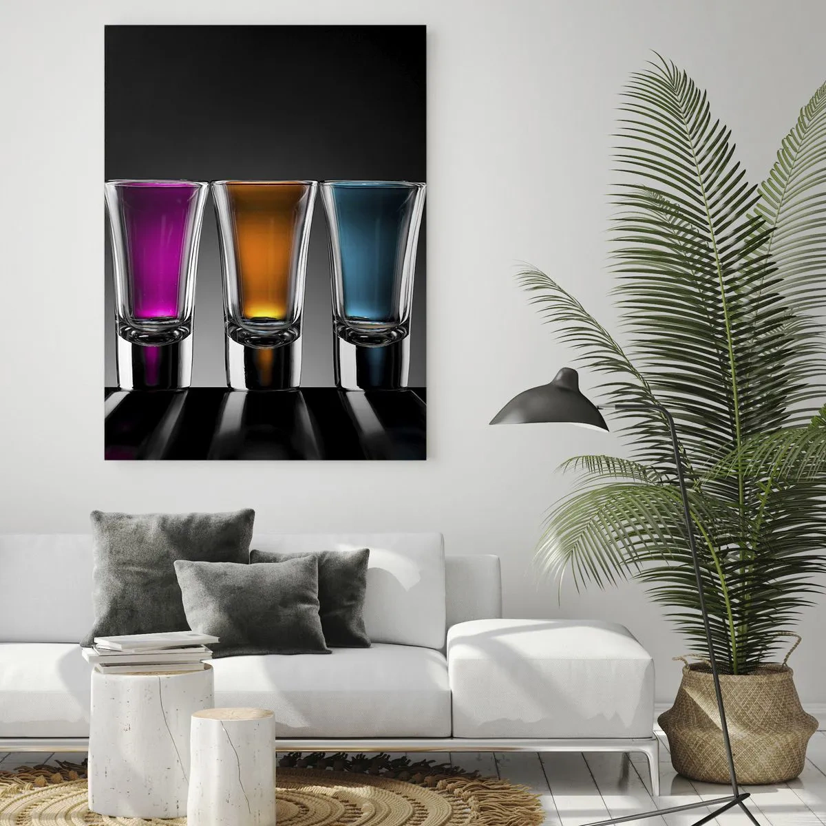 Schilderen op glas - Kleuren van vreugde - 80x120 cm