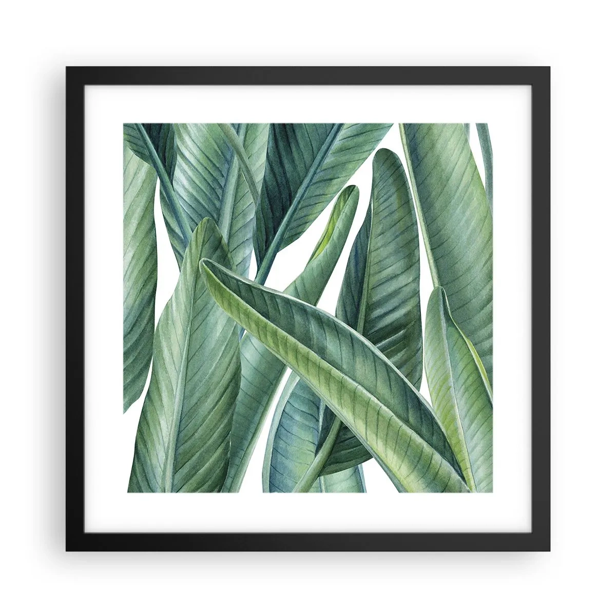 Poster in een zwarte lijst - Groen zelf - 40x40 cm