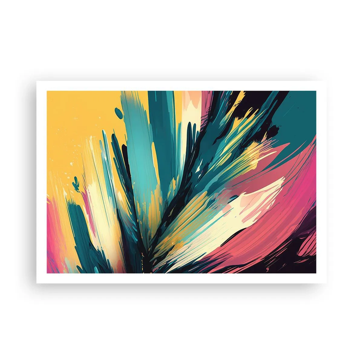 Poster - Compositie – een explosie van vreugde - 100x70 cm