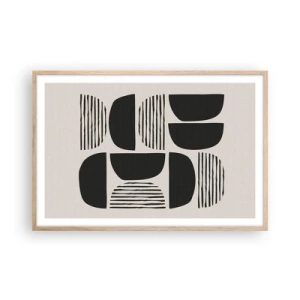 Een poster in een licht eiken lijst - Halfslachtige deals - 91x61 cm