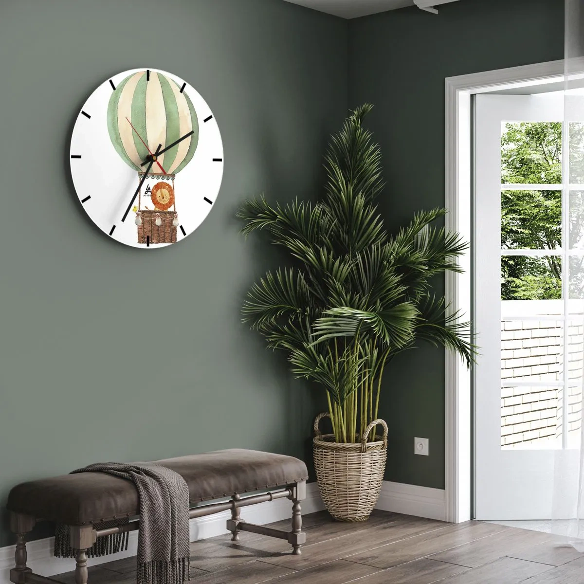 Wandklok - Klok - Leons reizen - 40x40 cm