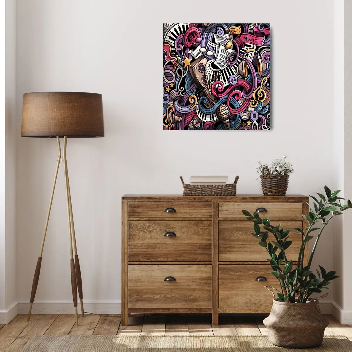 Wandklok - Klok - Ingewikkelde melodie - 40x40 cm