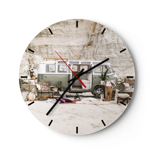 Wandklok - Klok - Er is de tijd om aan de reis te beginnen - 40x40 cm