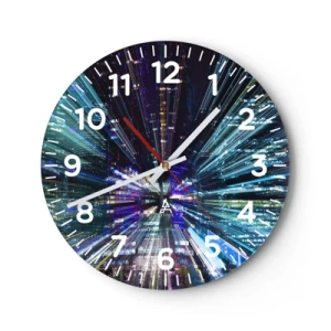 Wandklok - Klok - Overgang naar hyperspace - 40x40 cm