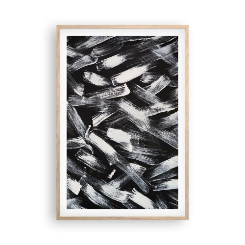 Een poster in een licht eiken lijst - Abstractie in de industriële spirit - 61x91 cm
