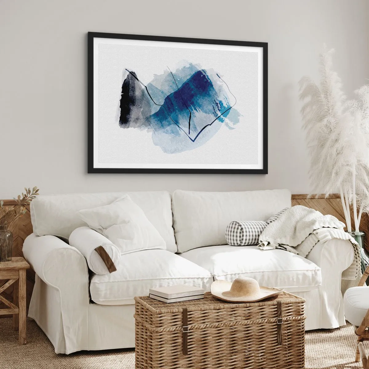 Poster in een zwarte lijst - Ijsberg - 100x70 cm