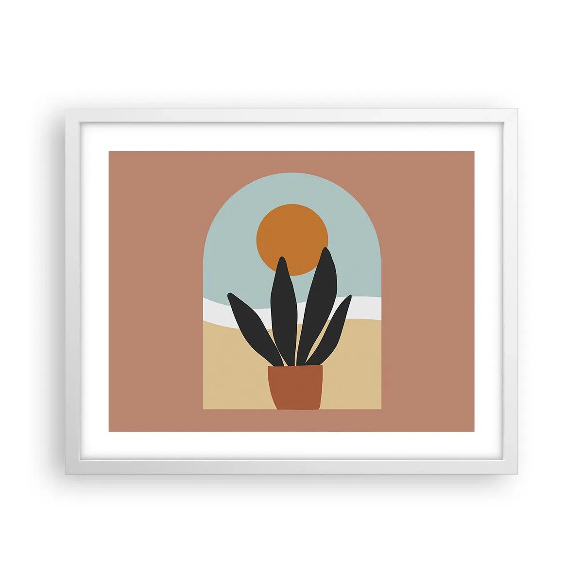 Poster in een witte lijst - Kleine geneugten - 50x40 cm