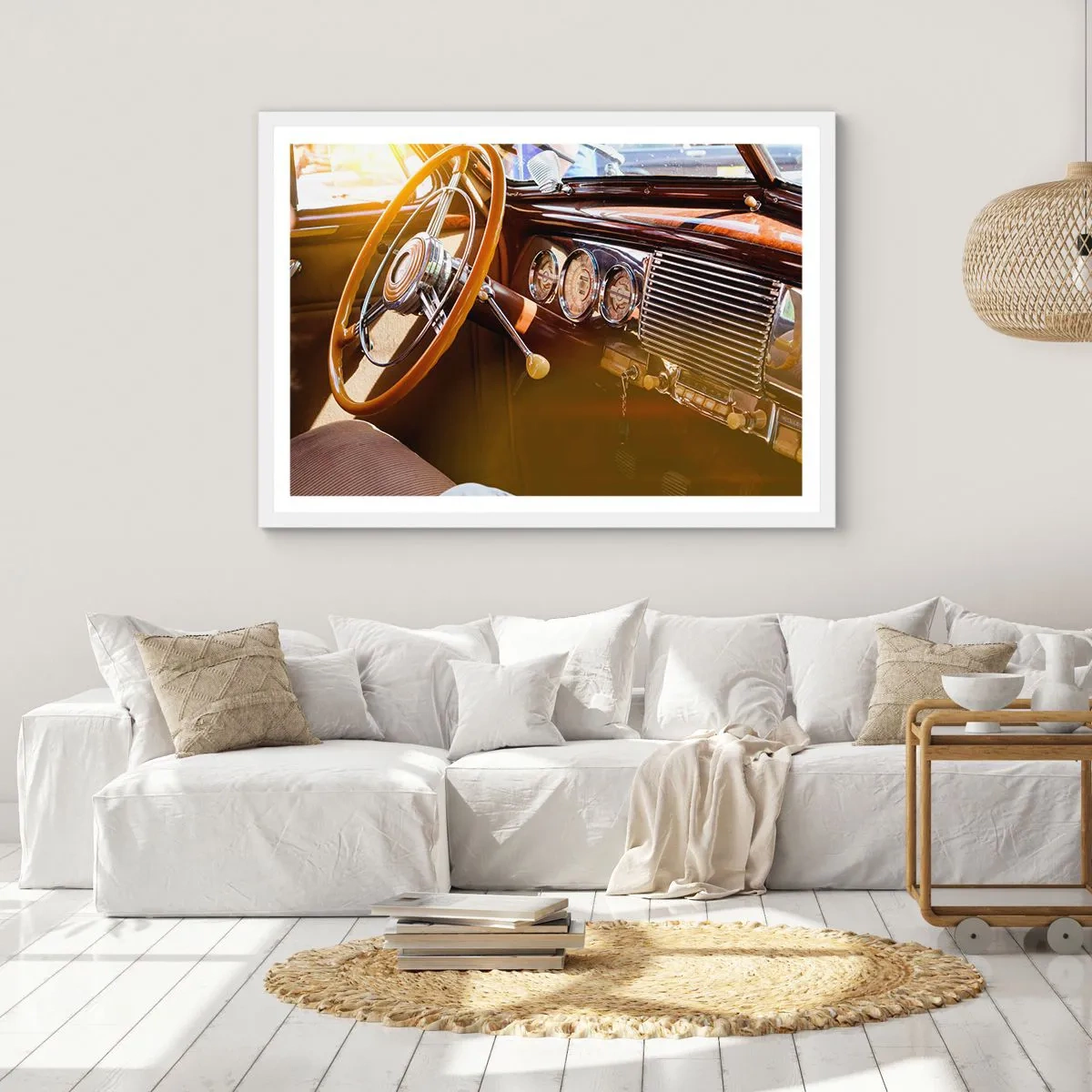 Poster in een witte lijst - Een adem van luxe uit het verleden - 40x30 cm
