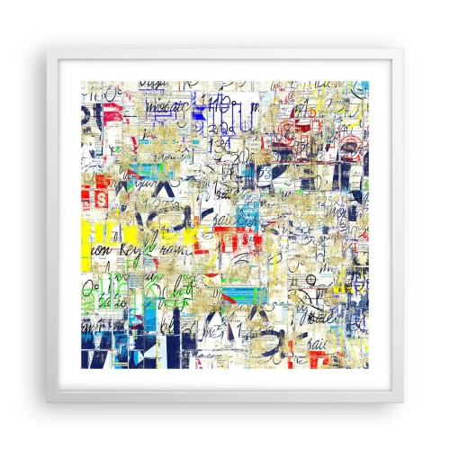 Poster in een witte lijst - Het is gewoon een lust voor het oog - 50x50 cm