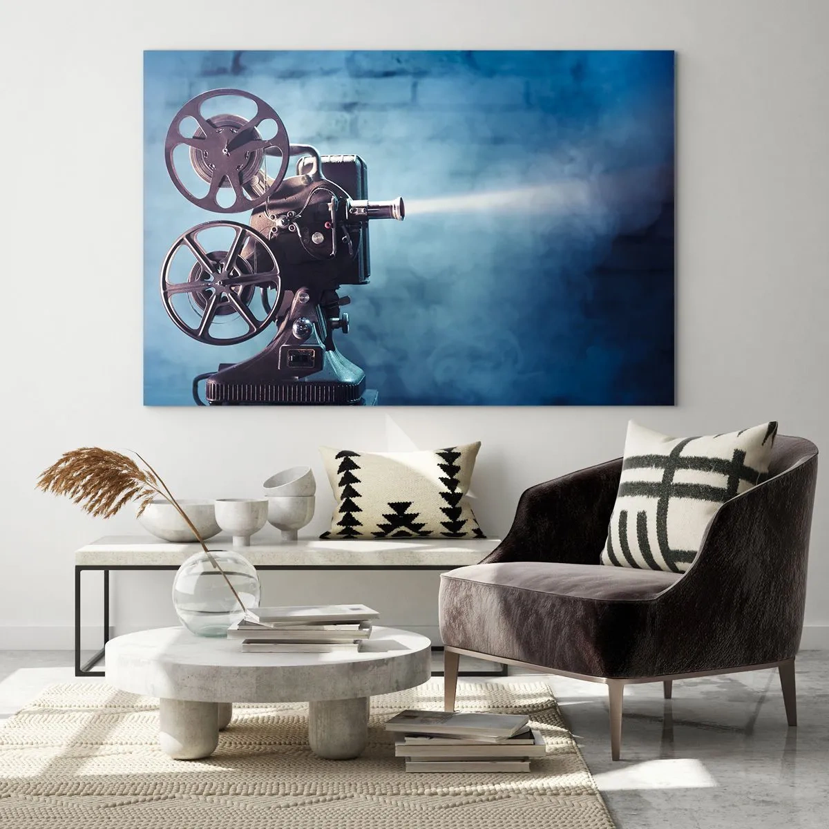 Schilderen op glas - In de oude bioscoop - 100x70 cm