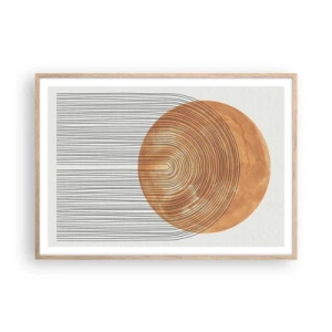 Een poster in een licht eiken lijst - Zonnige compositie - 100x70 cm
