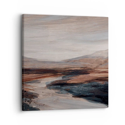 Schilderen op canvas - Een rustige vallei - 30x30 cm