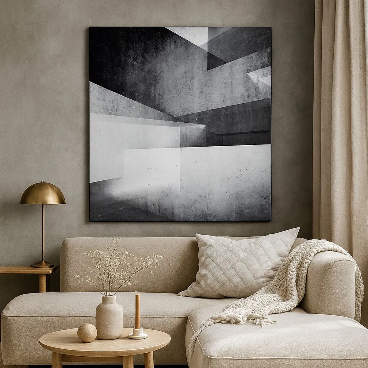 Schilderen op canvas - De structuur van de ruimte - 30x30 cm