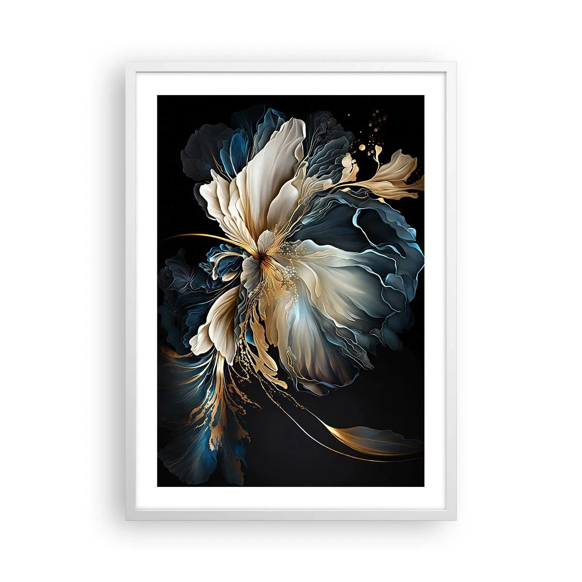 Poster in een witte lijst - Sprookjesachtige varenbloem - 50x70 cm