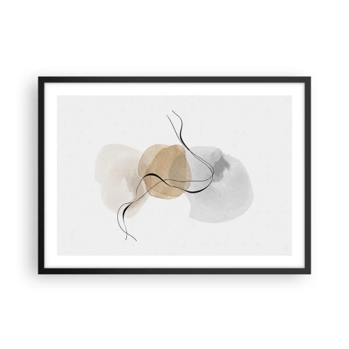 Poster in een zwarte lijst - Lucht kralen - 70x50 cm
