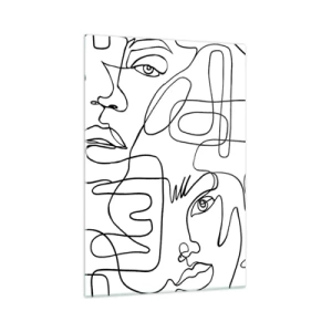 Schilderen op glas - In verwarde emoties - 70x100 cm