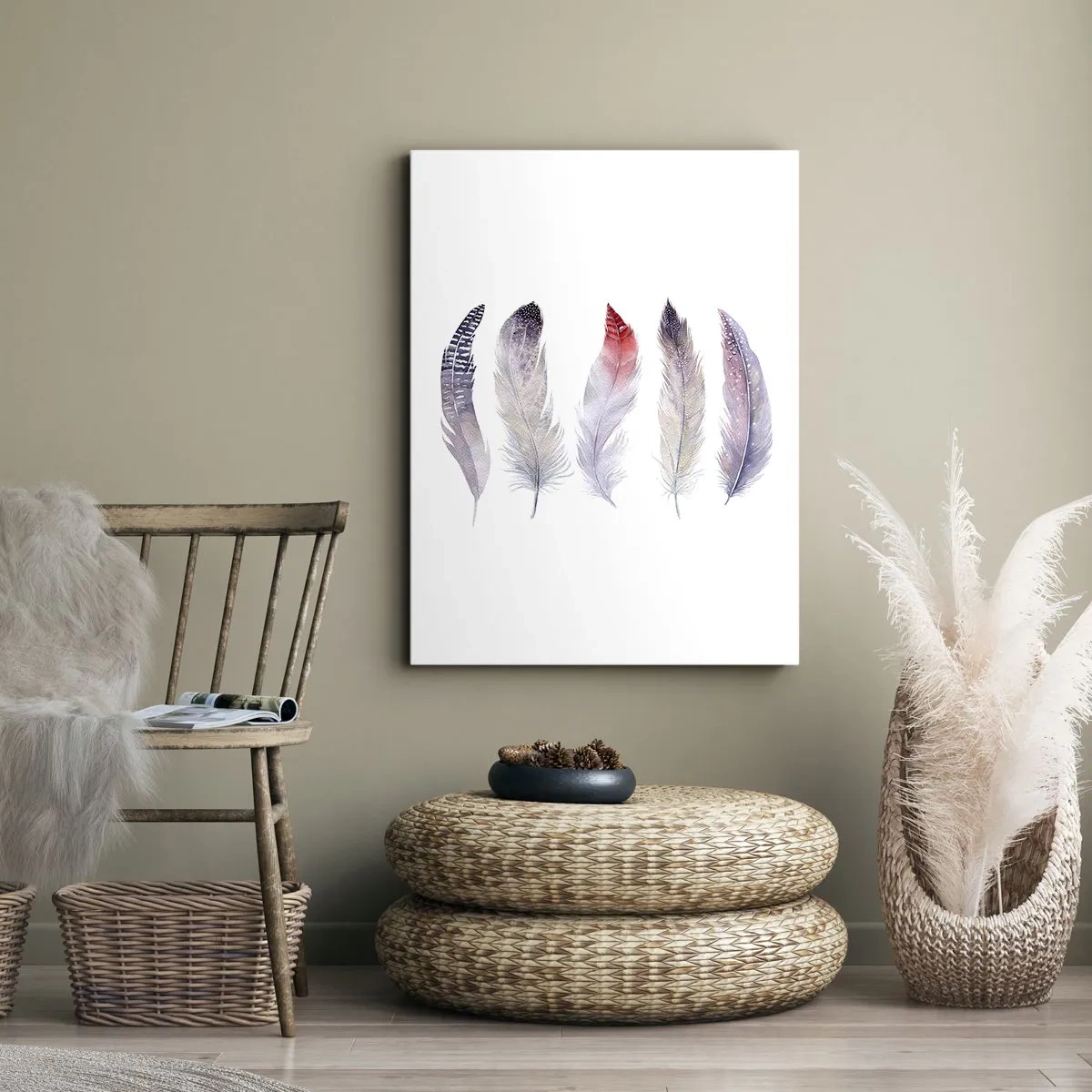 Schilderen op canvas - Delicaat als veelkleurige mist - 70x100 cm