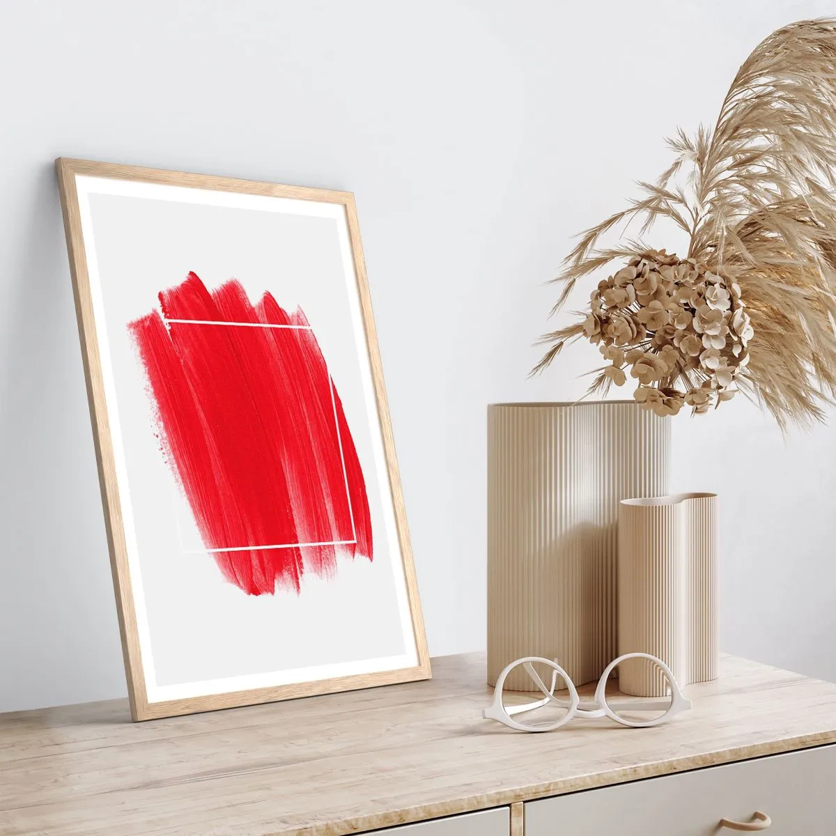 Een poster in een licht eiken lijst - Uit het frame - 61x91 cm