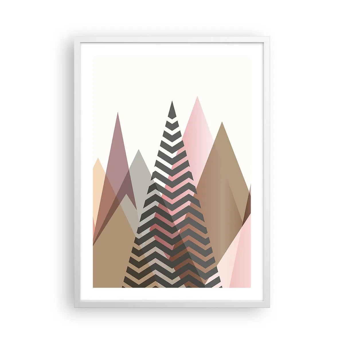 Poster in een witte lijst - Piramidaal uitzicht - 50x70 cm