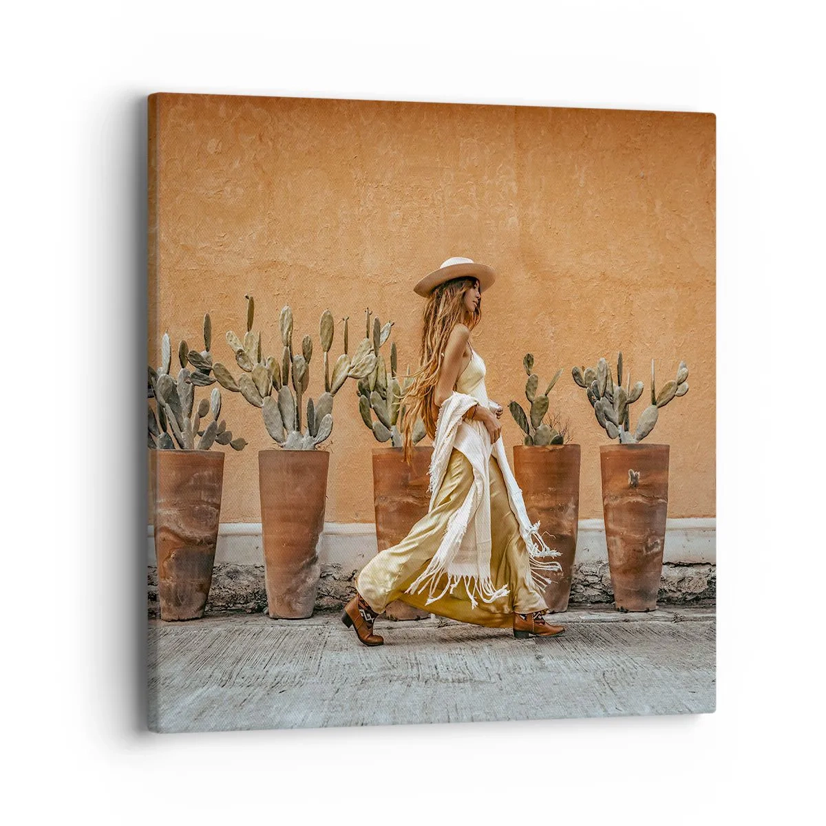 Schilderen op canvas - Hippie-stijl - 40x40 cm