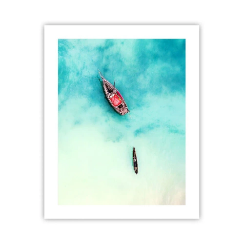 Poster - Want op de stranden van Zanzibar, wanneer het teveel aan water ... - 40x50 cm