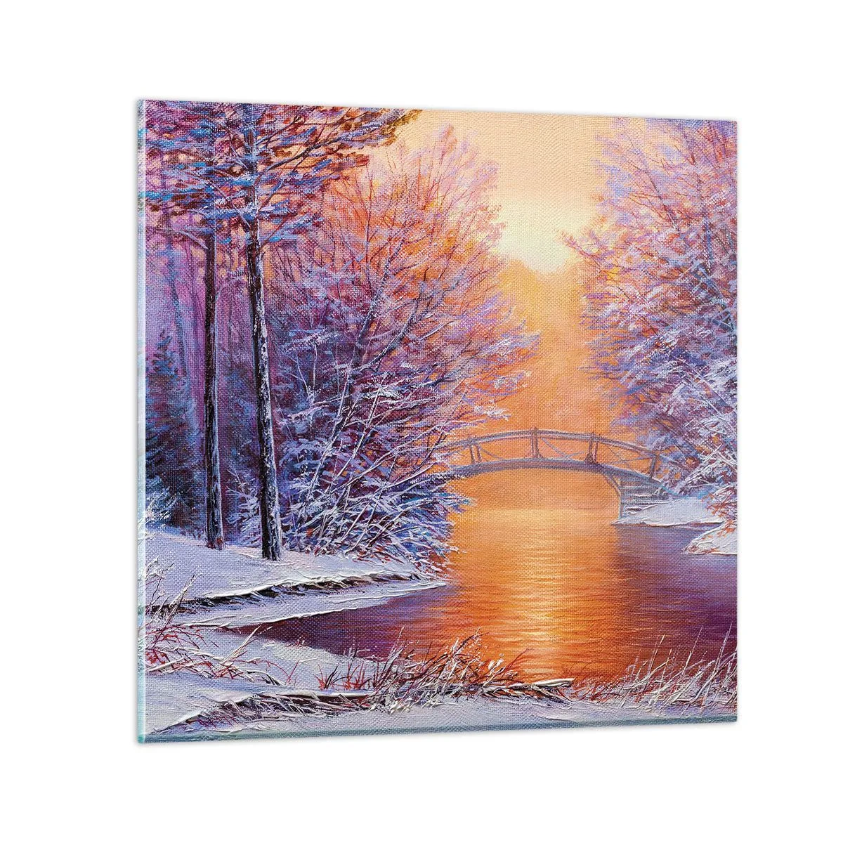 Schilderen op glas - Laten we elkaar hier ontmoeten - 50x50 cm