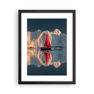 Poster in een zwarte lijst - Aan de rand van de wereld - 30x40 cm
