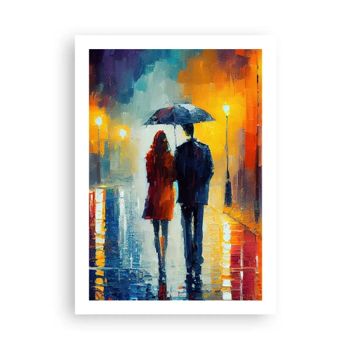 Poster - Samen – een kleurrijke nacht - 50x70 cm