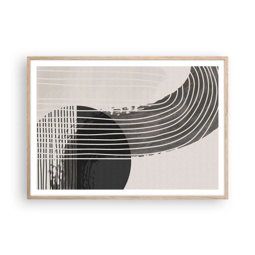 Een poster in een licht eiken lijst - Daar en terug - 100x70 cm