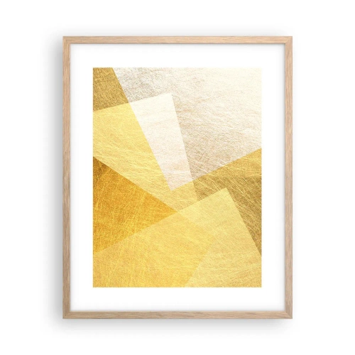 Een poster in een licht eiken lijst - Geometrie weer - 40x50 cm