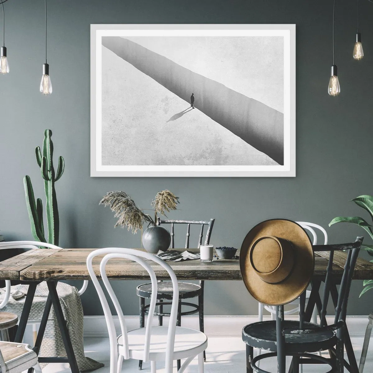 Poster in een witte lijst - Een duidelijk doel - 70x50 cm