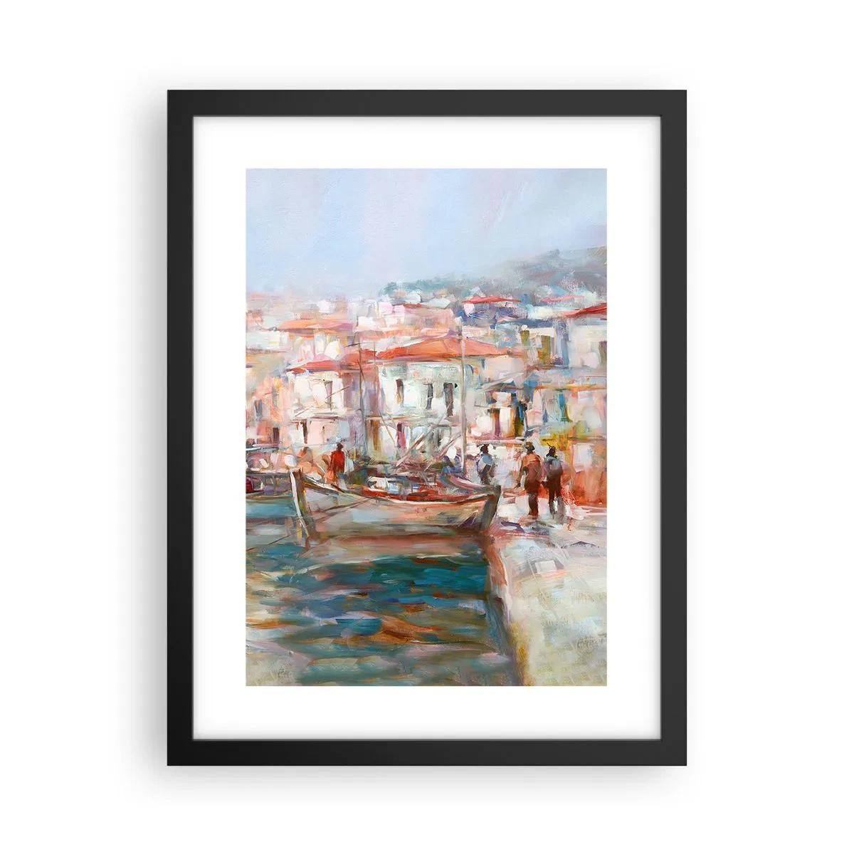 Poster in een zwarte lijst - Pastel vakantie - 30x40 cm