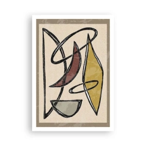 Poster - Verticale en horizontale lijnen - 70x100 cm