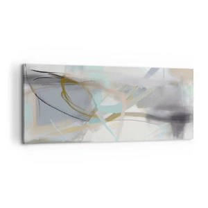 Schilderen op canvas - Mistige abstractie - 100x40 cm