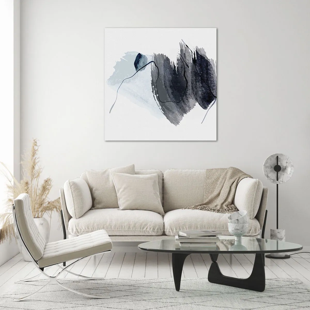 Schilderen op glas - Intensiteit en beweging - 70x70 cm